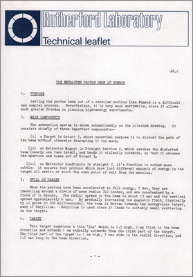A8.1 The extracted proton beam at Nimrod