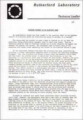 A18 Maximum Current in an Electron Beam