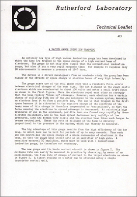 A19 A Vacuum Gauge using Ion Trapping