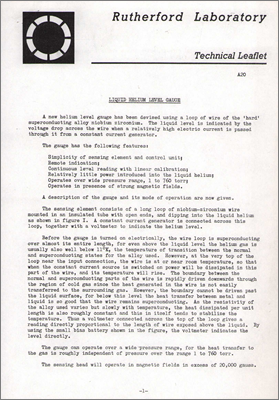 A20 Liquid Helium Level Gauge