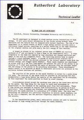 B4 NI Beam Line and Experiment (AERE, Bristol University, Birmingham University and NIRNS)