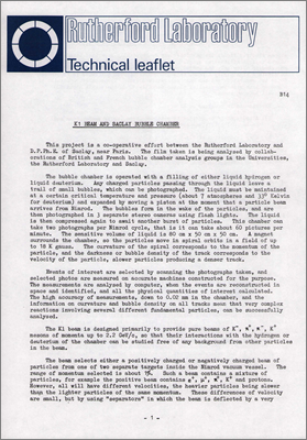 B14 K1 beam and Saclay Bubble Chamber