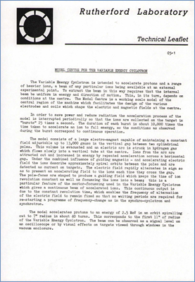 C5.1 Model Centre for the Variable Energy Cyclotron