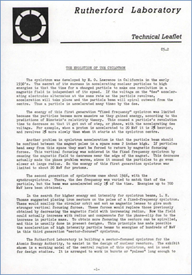 C5.2 The Evolution of the Cyclotron