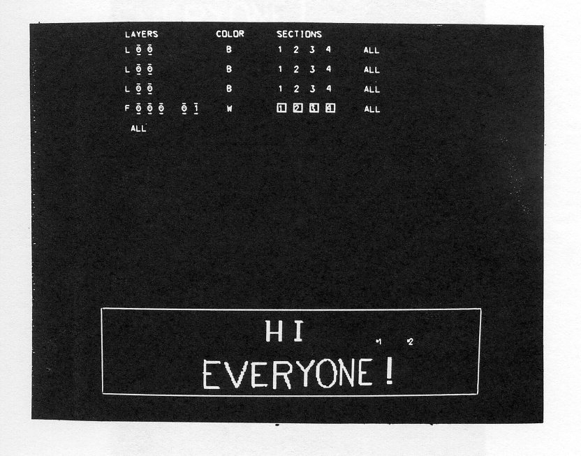 Fig. 7. The frame shows the relative vector specified with the stylus by the user for translation.