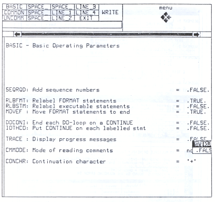 Figure 15: Toolpack profiler option modifier