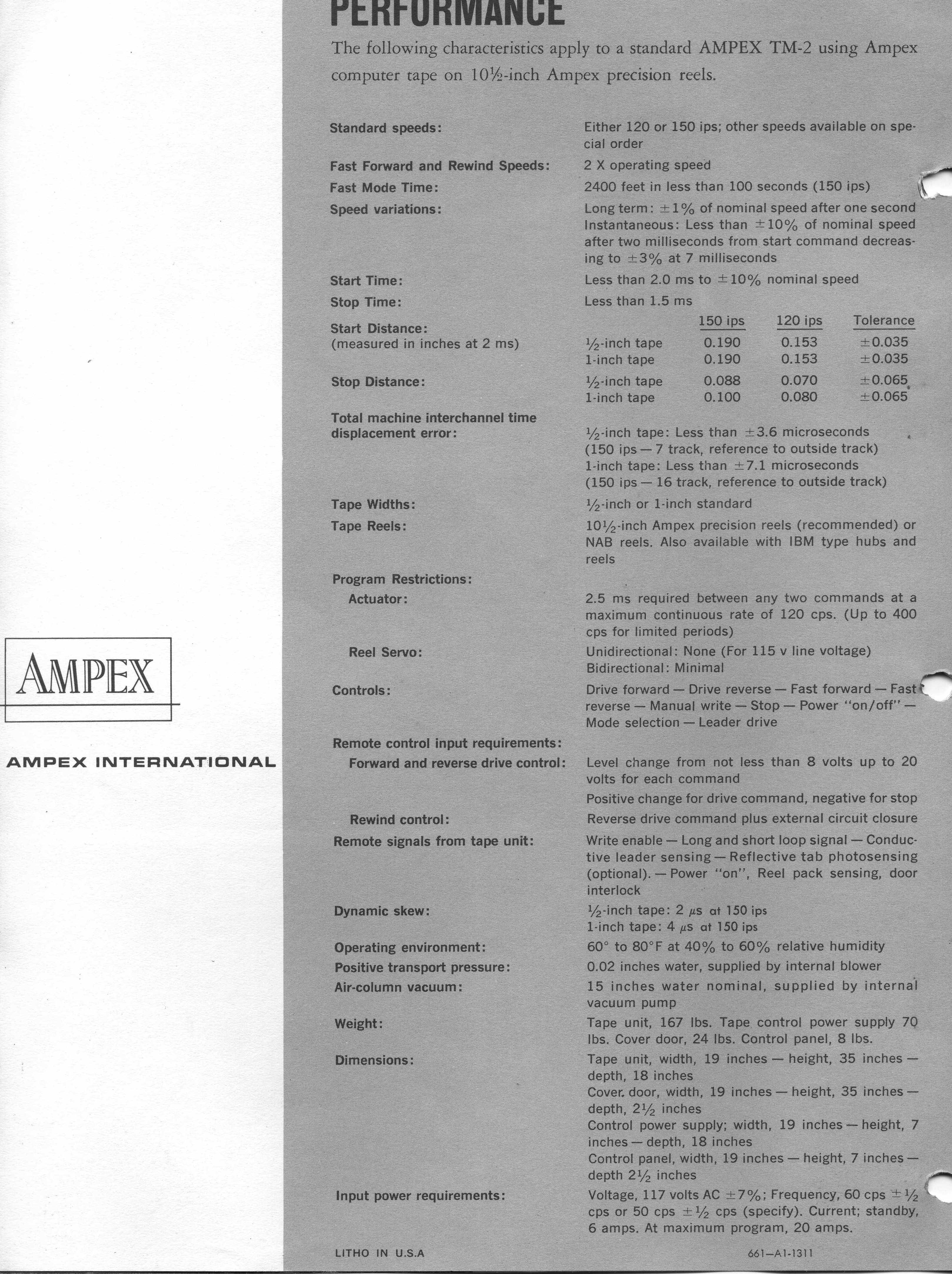 Ampex TM-2 Tape Deck:4