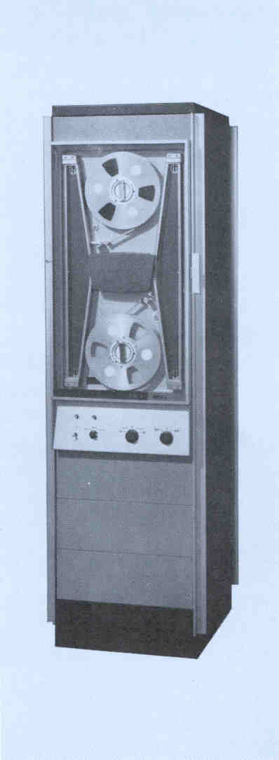Figure 3 Ampex TM2 decks form the main tape system of Atlas.
They provide a transfer rate equivalent to 120,000 decimal digits 
per second for numeric data.