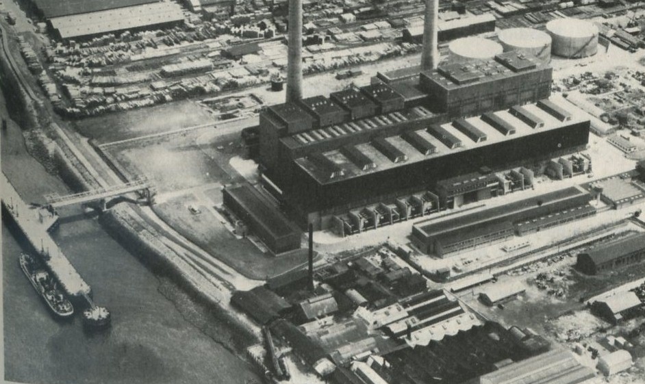 Figures 13: A power station, without cooling towers (Belvedere). Photograph, Central Electricity Generating Board. 