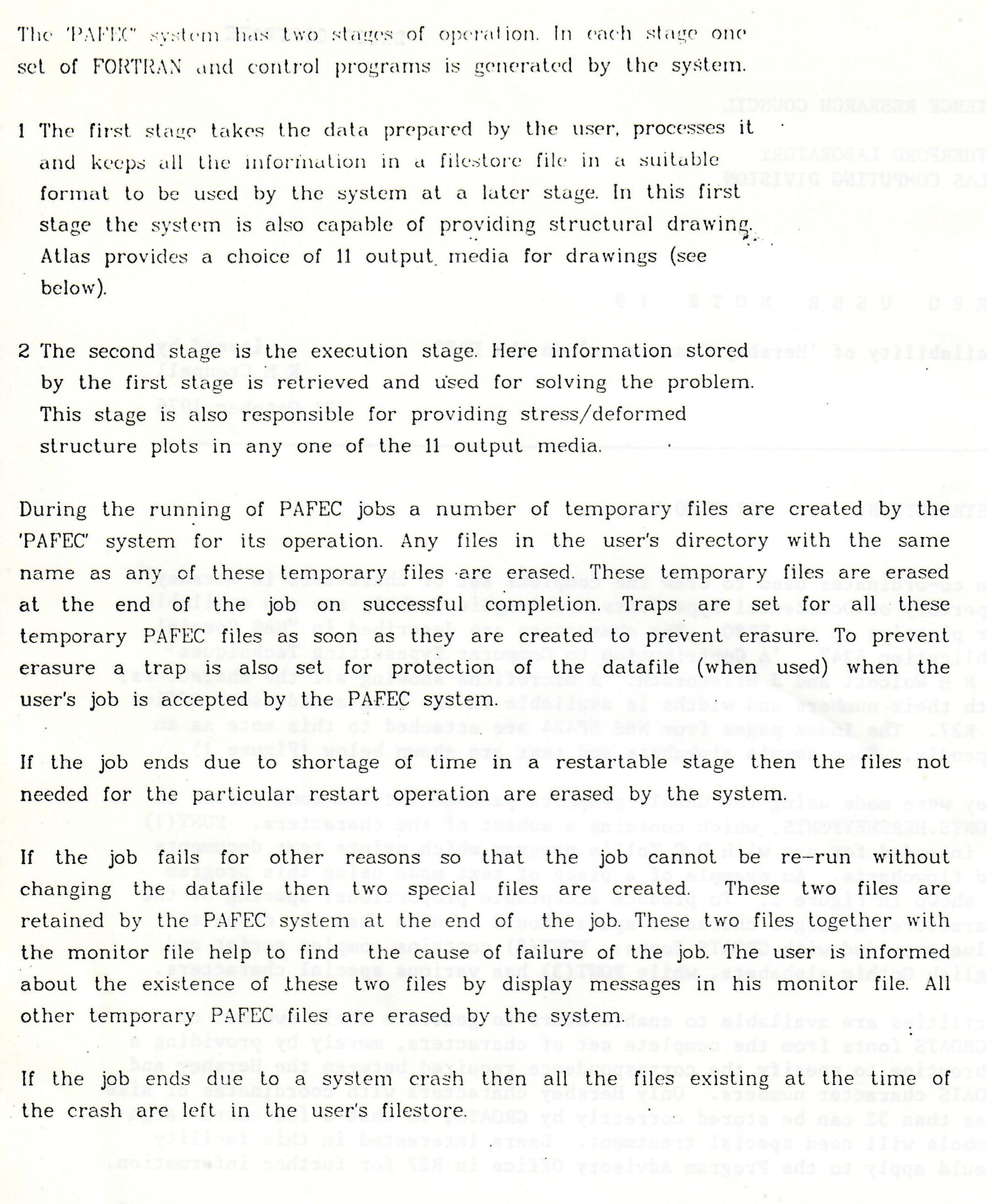 Figure 5: Sample output showing use of unformatted and justified text