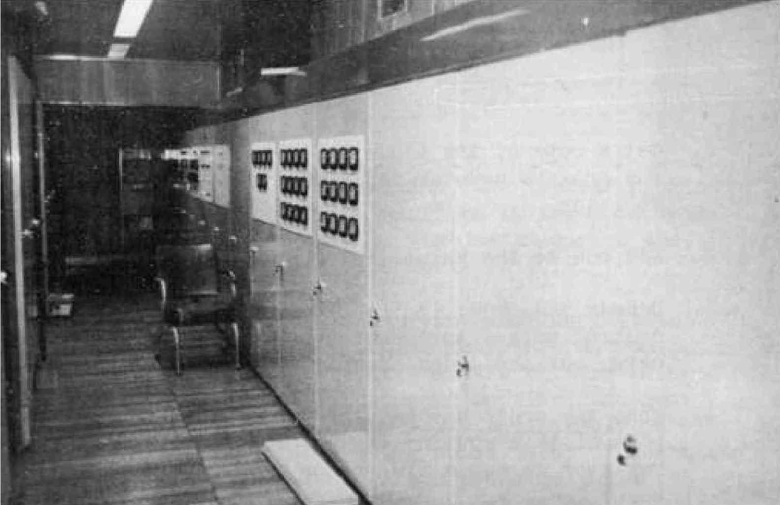 Fig 3: The power supply cabinets were over 30 feet in length and occupied one complete wall of the downstairs room