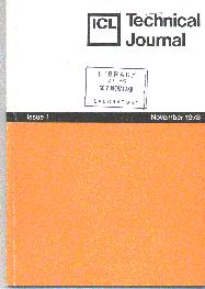 Original ICL Technical Journal