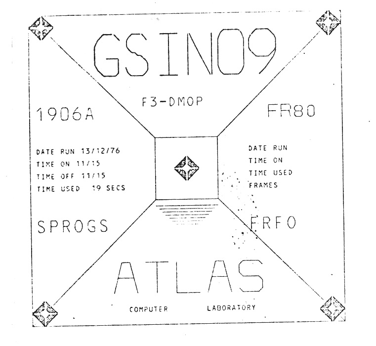 Figure 1.1 An identification frame from a many-up hardcopy job.