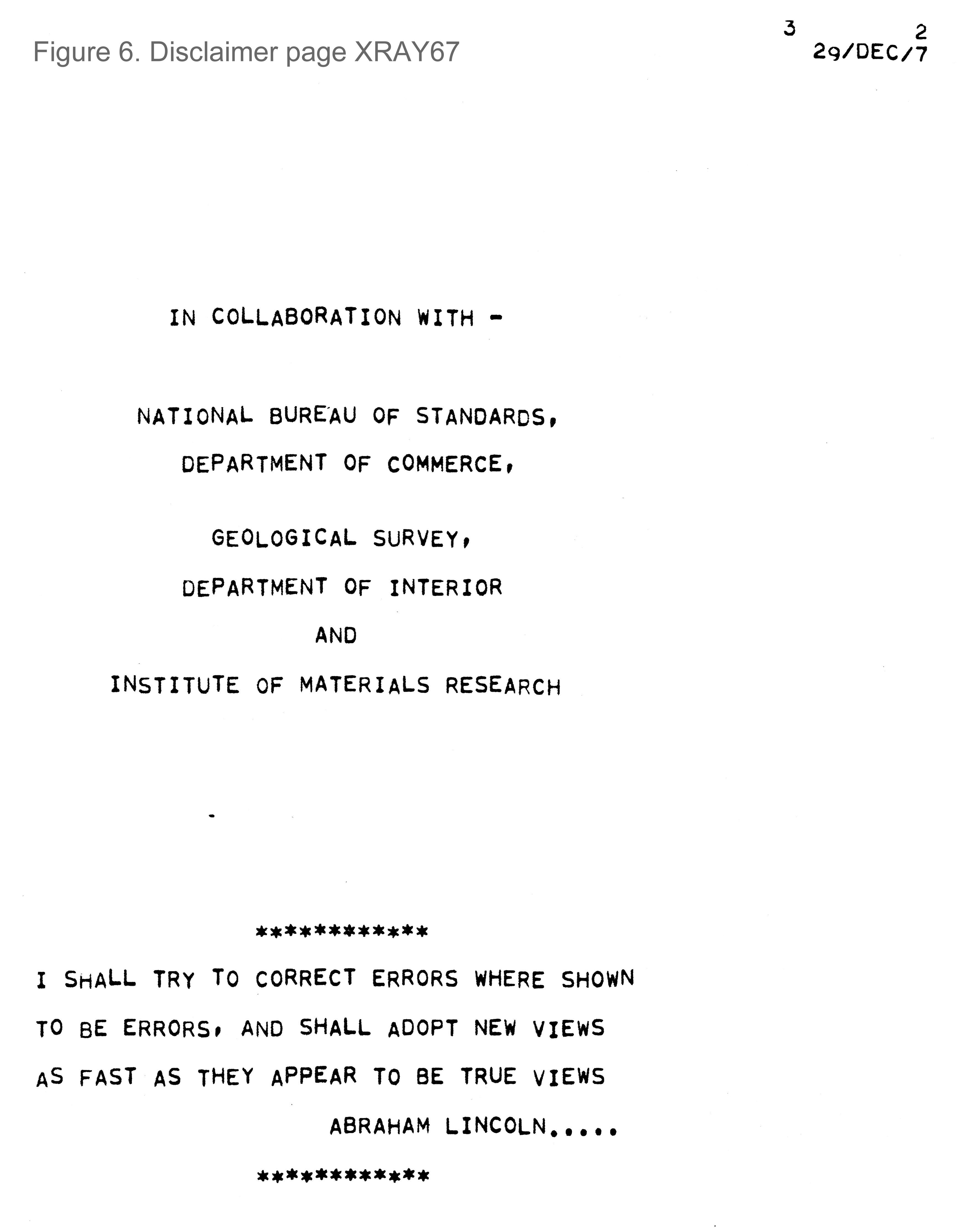 Figure 6: Disclaimer page XRAY67