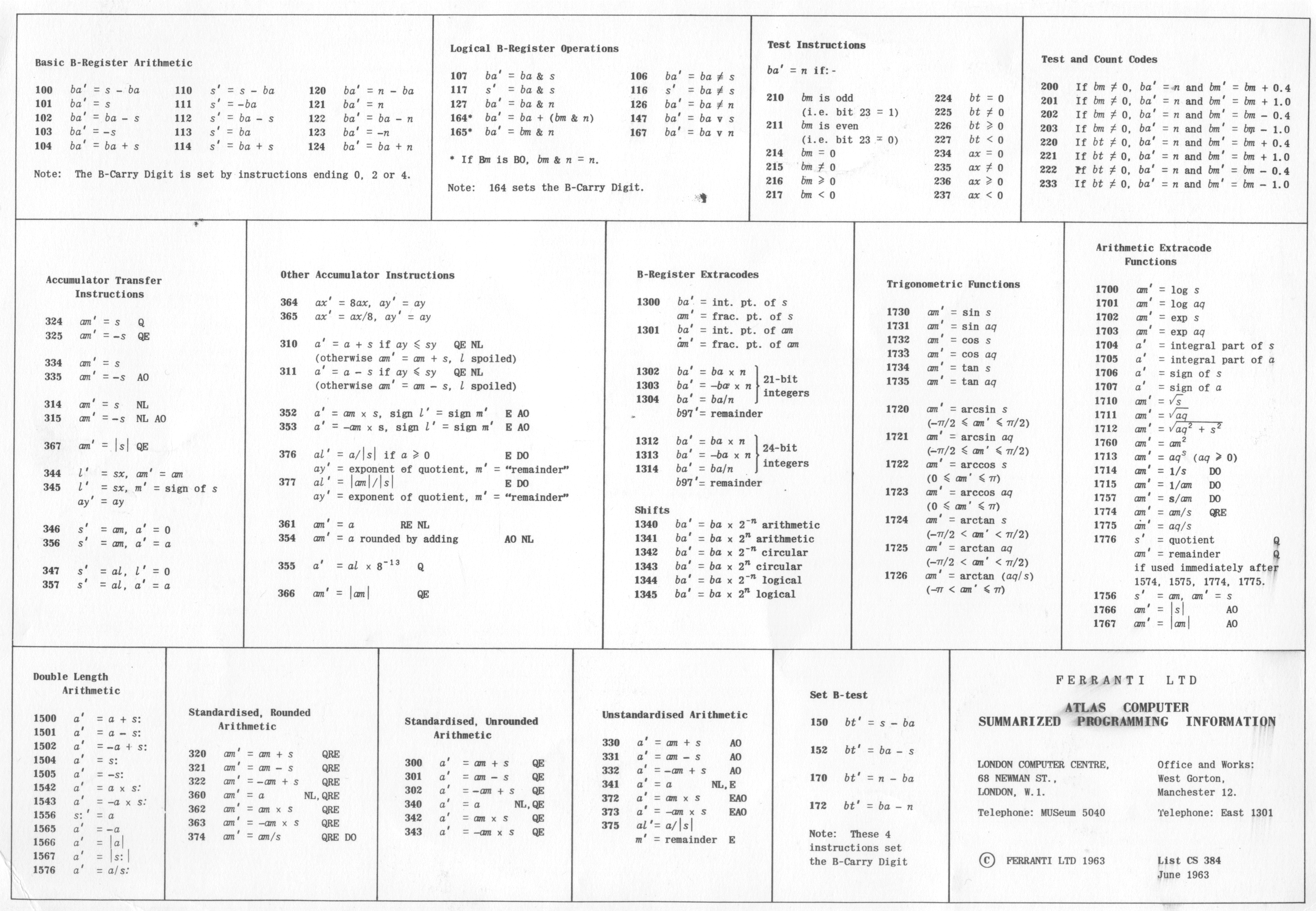 Front: Main Instructions