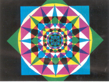 C7 design composed by repetition of 2 basic elements, a circle and a square