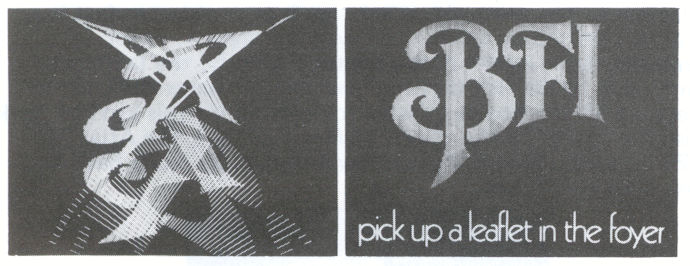 Figure 4,. Grove Park Studio's first attempt at computer animation title sequence for the British Film Institute
