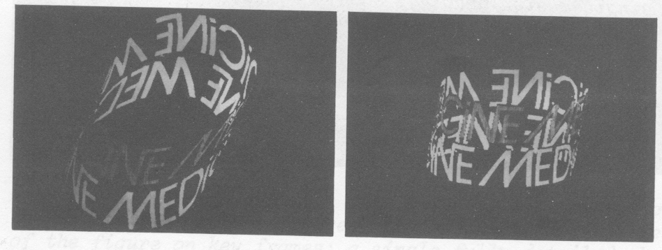 Figure 6: the operation TUMBLE is used to create the effect of a 
rotating solid perforated cylinder 