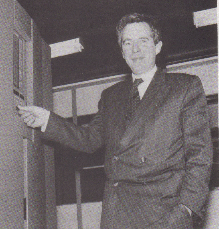 William Waldegrave, Chancellor of the Duchy of Lancaster, with the CRAY Y-MP