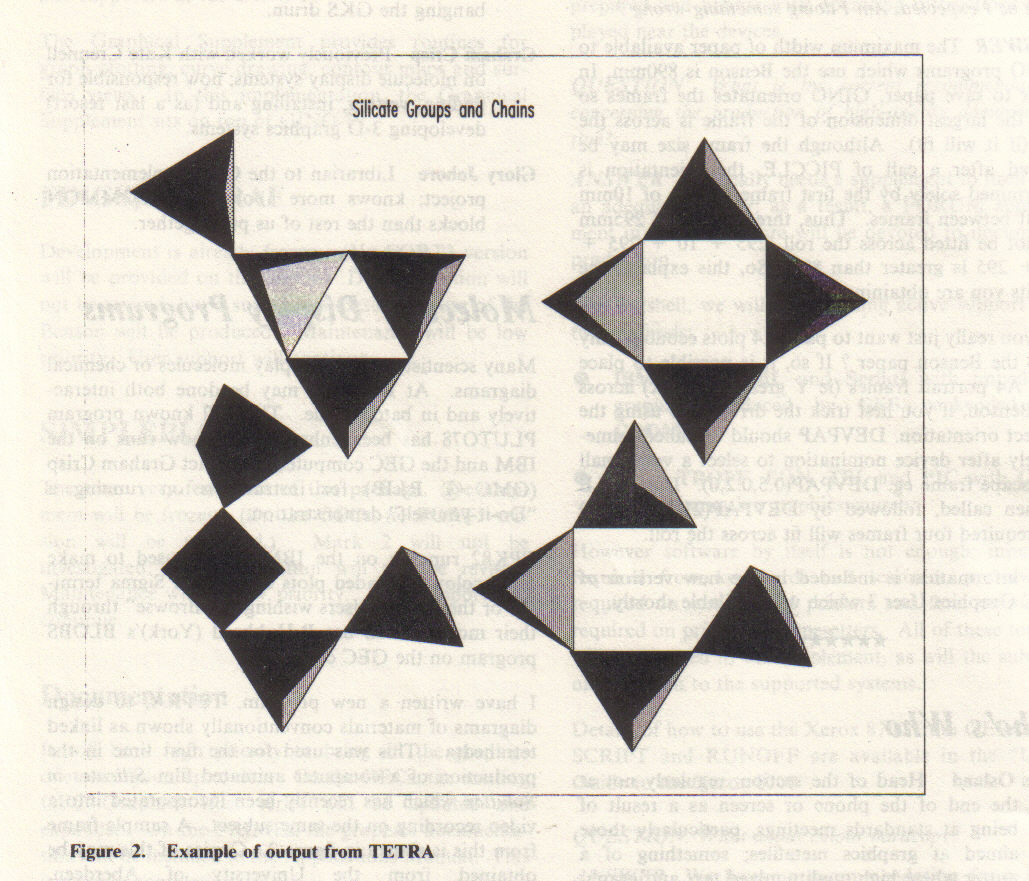 Figure 2: Example of output from TETRA