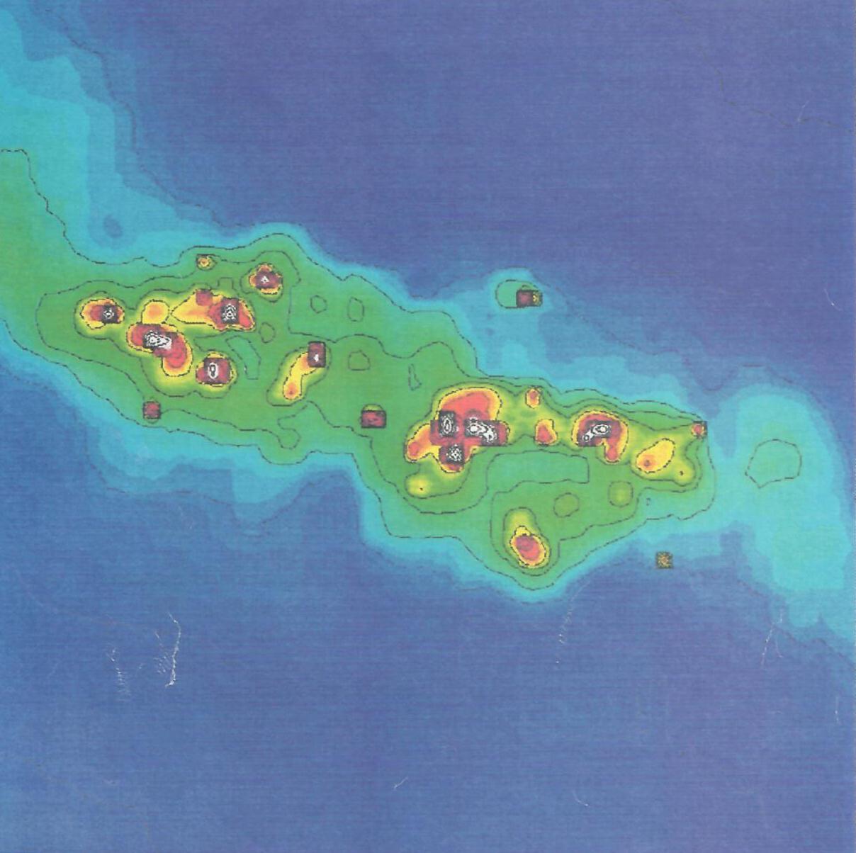 Fig 3. Collision of two equilibrium clouds, but with ten times the mass of that in Fig 2. 