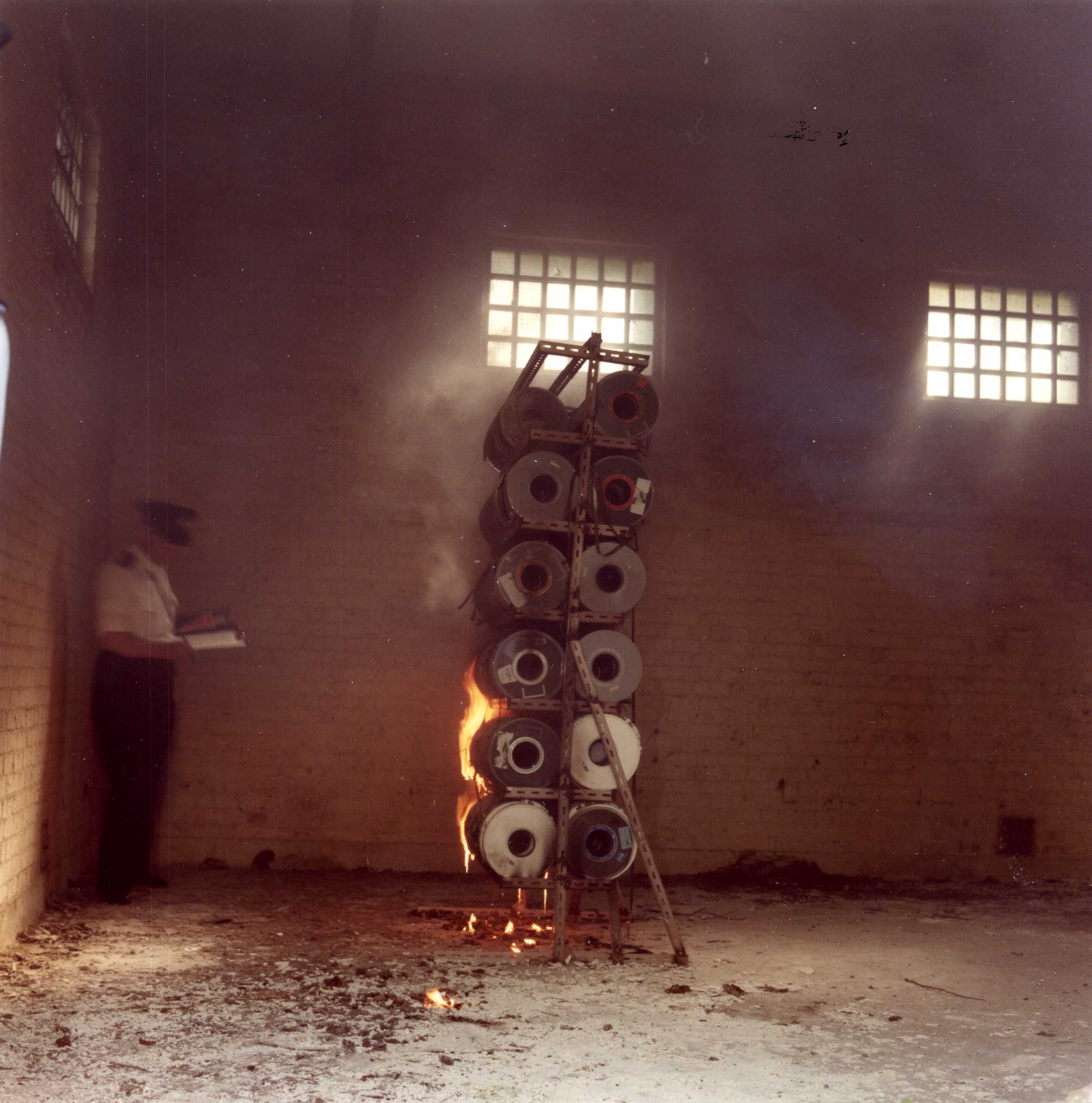 Photo 3: Rack Burning Fiercely to Halfway