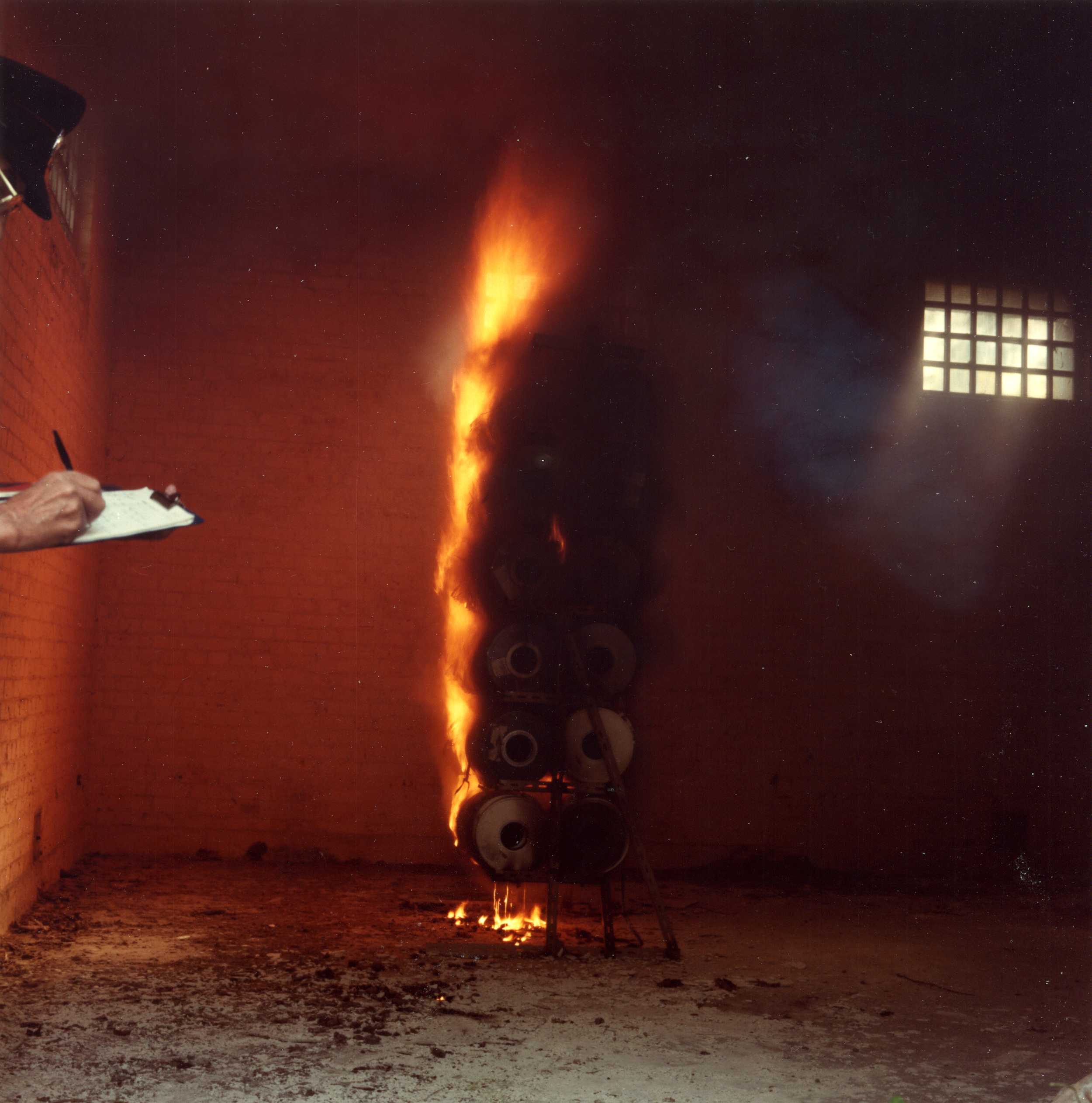 Photo 4: Centre of Rack Burning Full Height