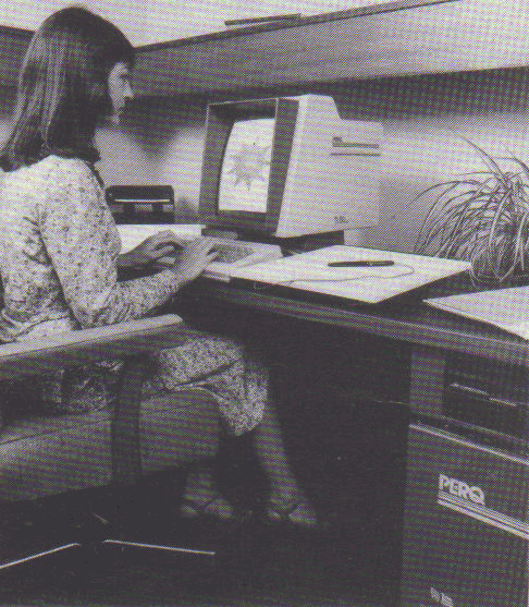 A PERQ single user computer in use at RAL.