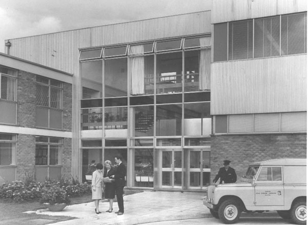 Atlas original entrance: Machine Room to right, office block to left