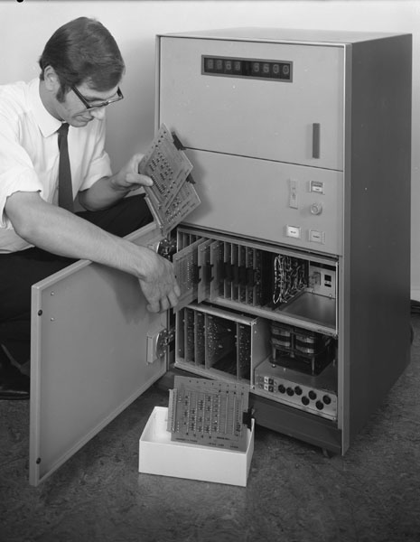 Bob Asbury changing the punch format on the D-MAC