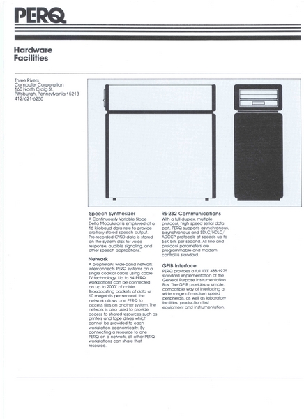 Hardware Facilities, May 1981