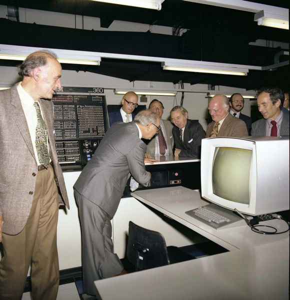 Bill Walkinshaw hits the power button
