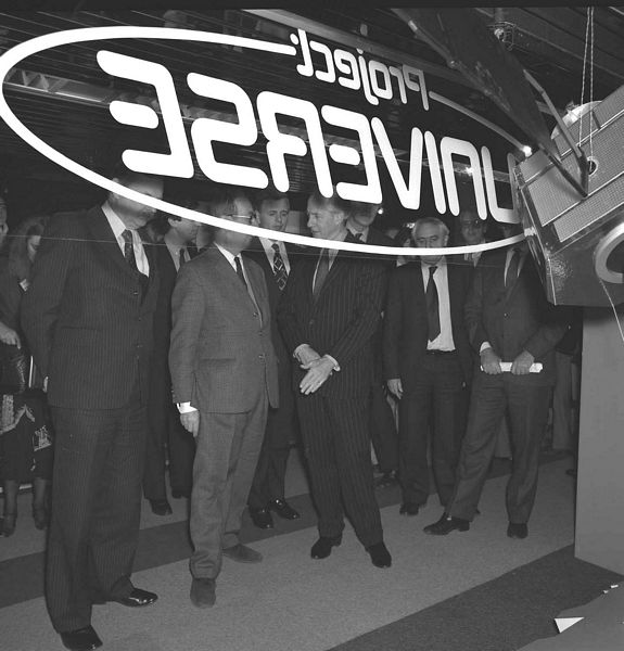 Ministerial Visit to Project Universe Launch, February 1983
