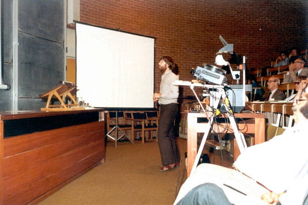 Doug Edwards speaking at DCS Conference, University of Sussex, 1984