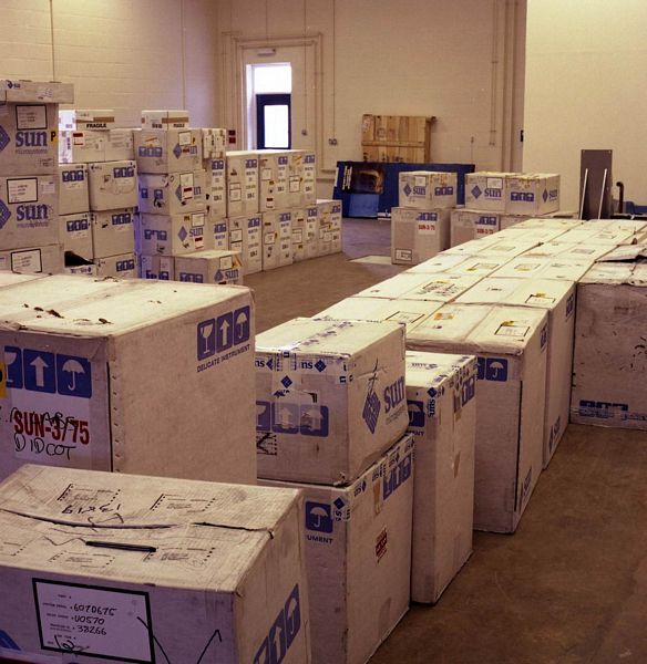 IKBS SUNs waiting to be tested, software loaded and shipped