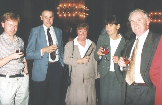 PACTA '92 Reception (David Johnston, Bob Hopgood, Pat Athawes, ?, Mike Jane)