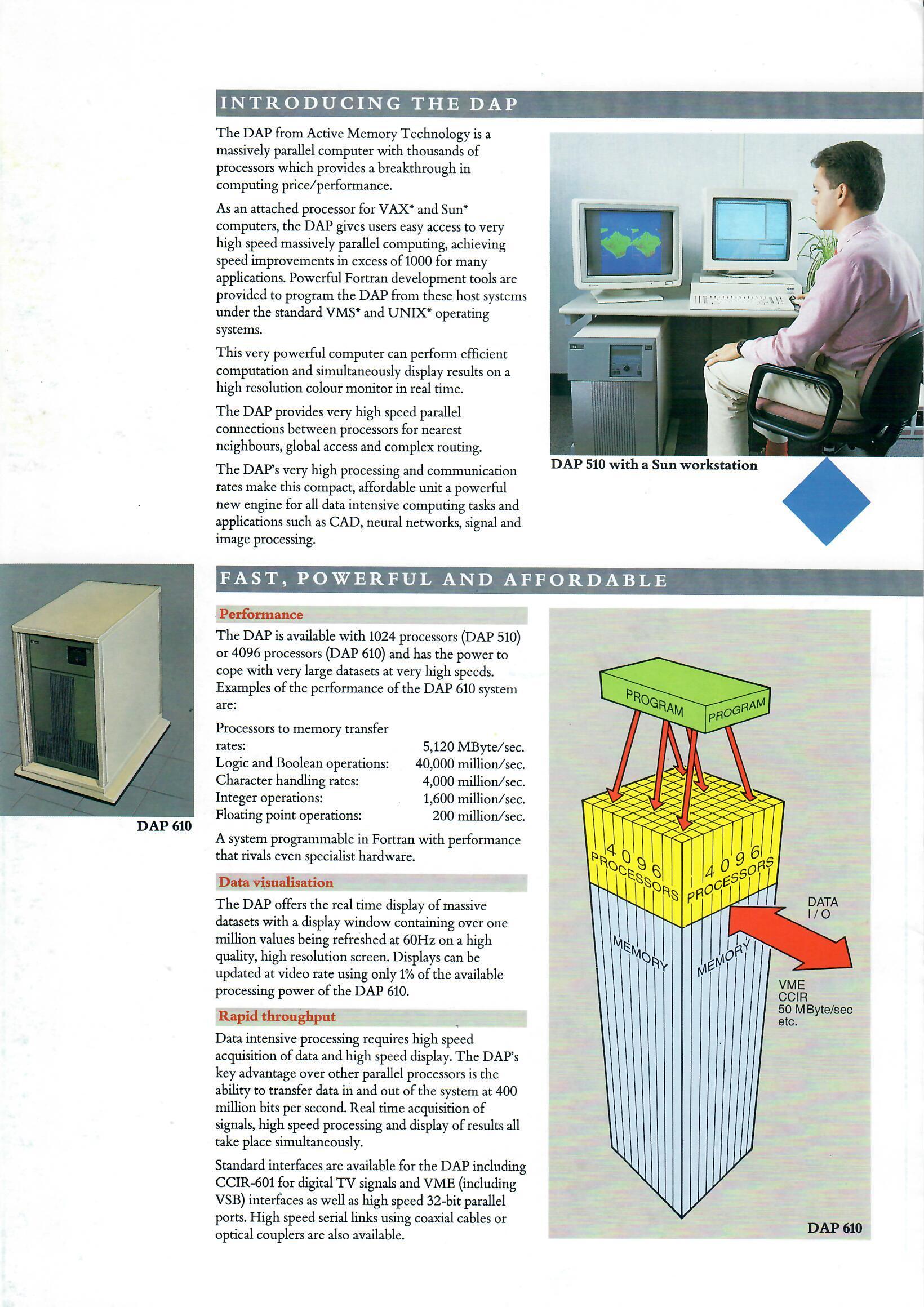 AMT Massively Parallel Computers: DAP510/DAP610 (2)