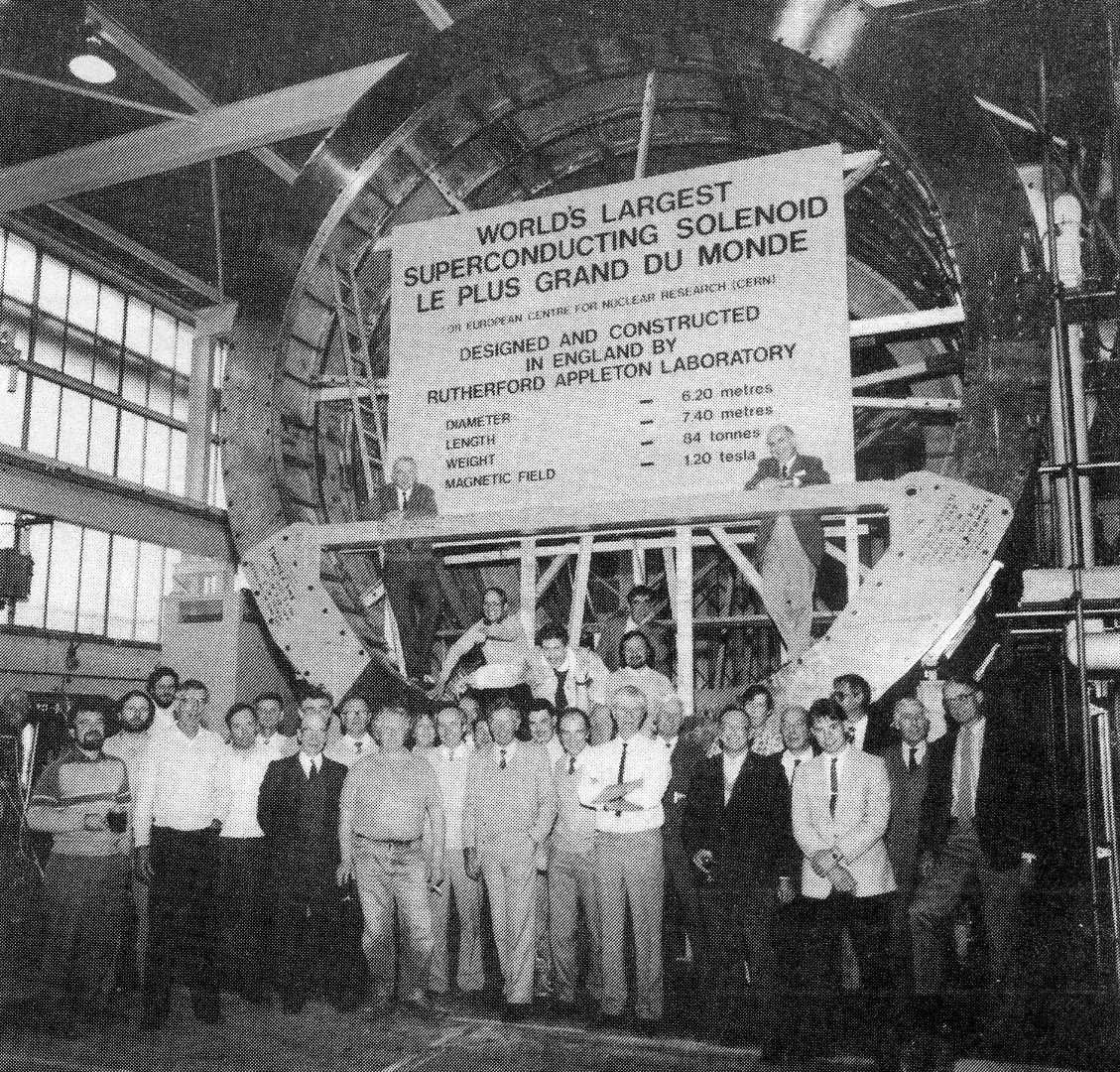 The Delphi Solenoid team celebrates a job well done