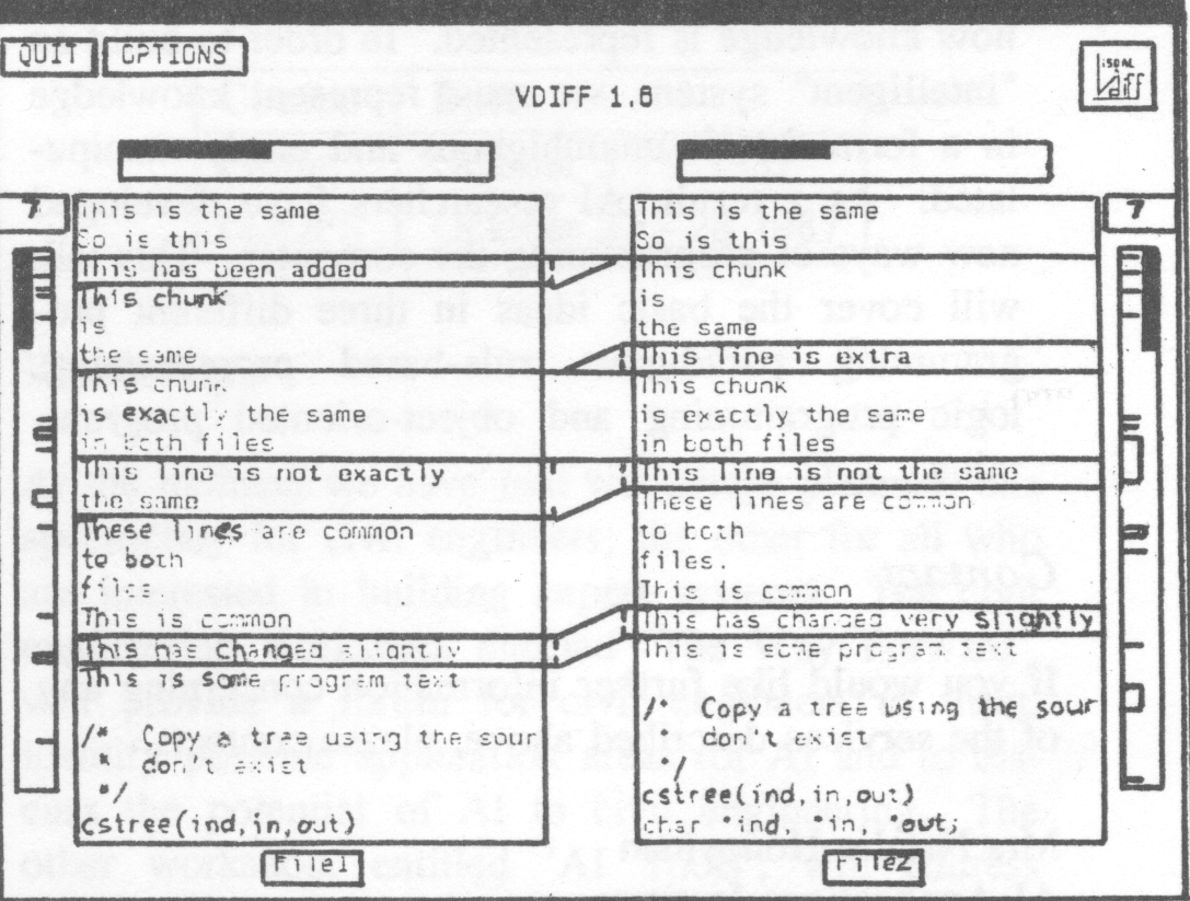 Fig 2 Output from the new file comparator
